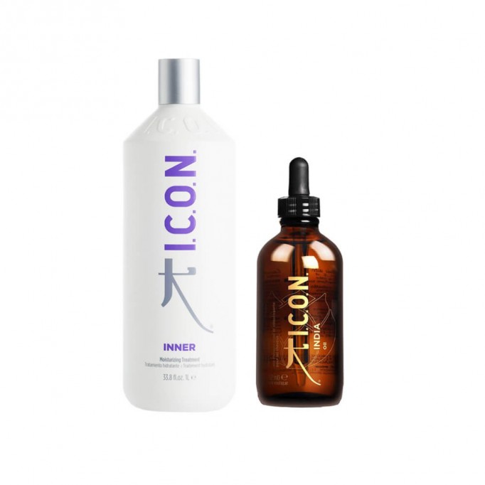 PACK ICON TRATAMIENTO HIDRATACION INNER LITRO Y ACEITE INDIA OIL ARGAN