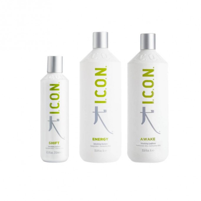 Pack ICON Detox Litro Champú Energy + Shift + Acondicionador Awake