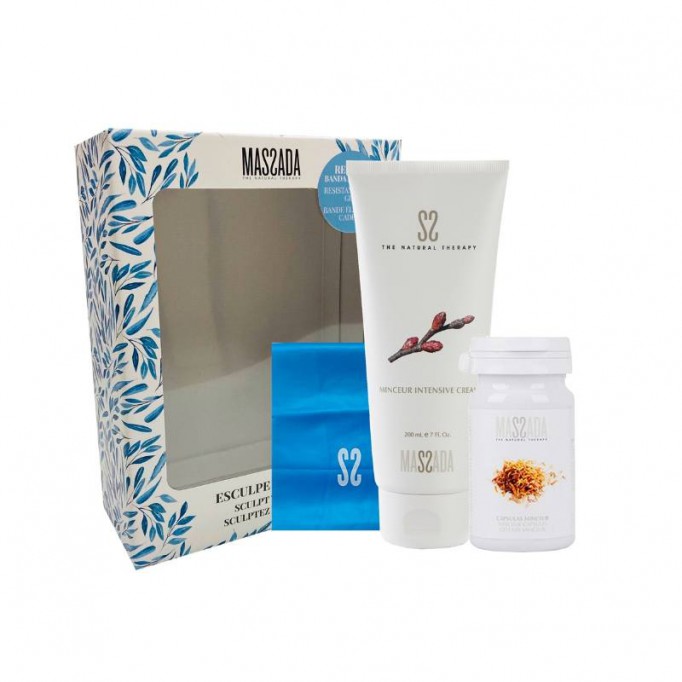 PACK MASSADA CORPORAL MINCEUR INTENSIVE CREMA Y CAPSULAS COME GRASAS