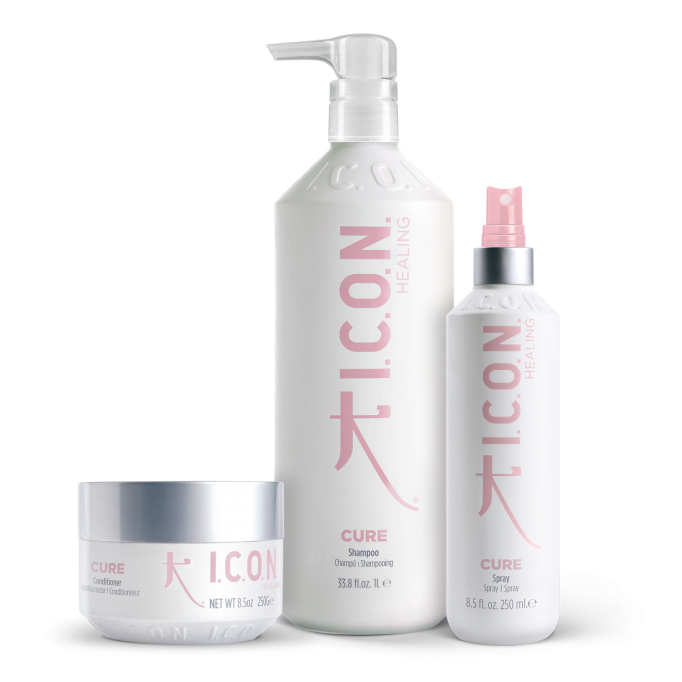 Pack ICON Cure champú litro + Cure conditioner 250 + Cure spray 250