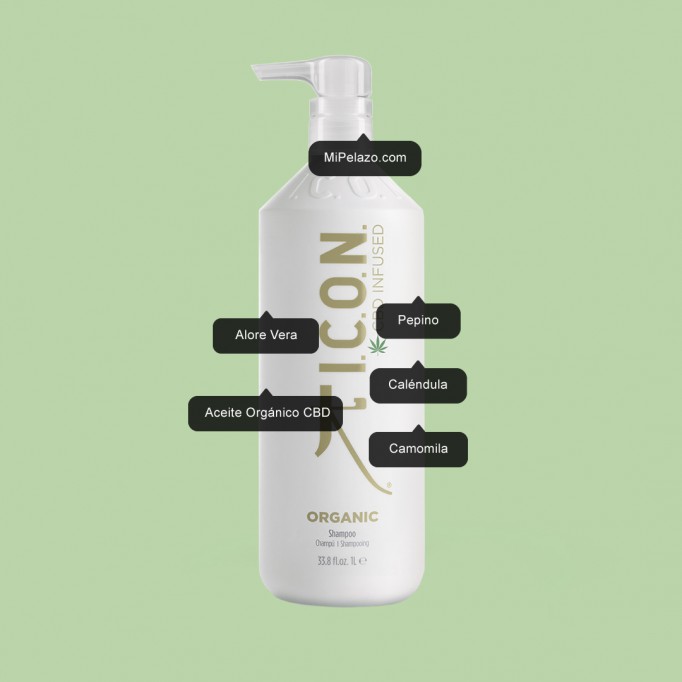 Pack ICON ORGANIC champú litro + tratamiento infused