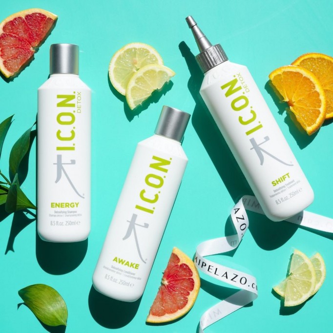 PACK ICON DETOX CHAMPU ENERGY TRATAMIENTO SHIFT Y ACONDICIONADOR AWAKE 250 ML