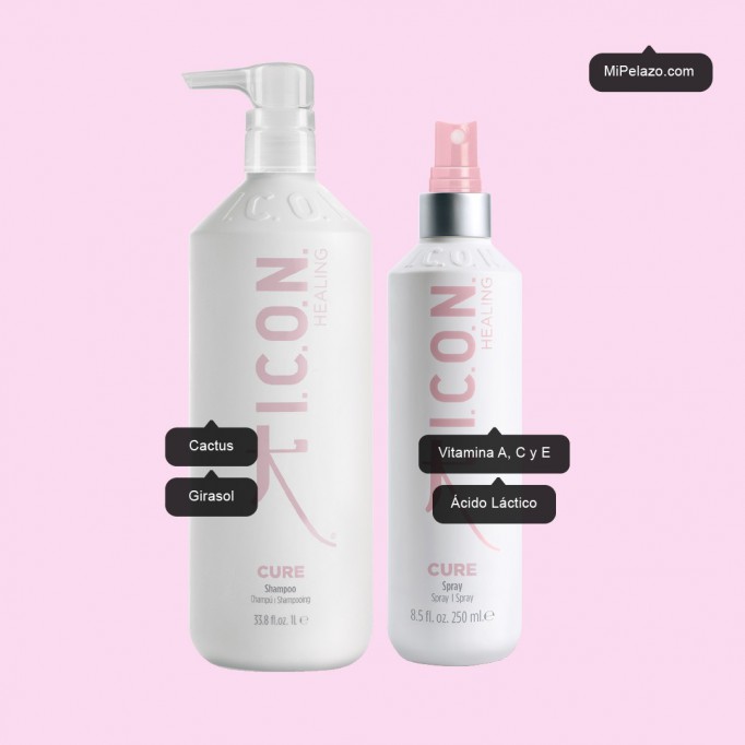 PACK ICON CURE CHAMPU LITRO Y CURE SPRAY