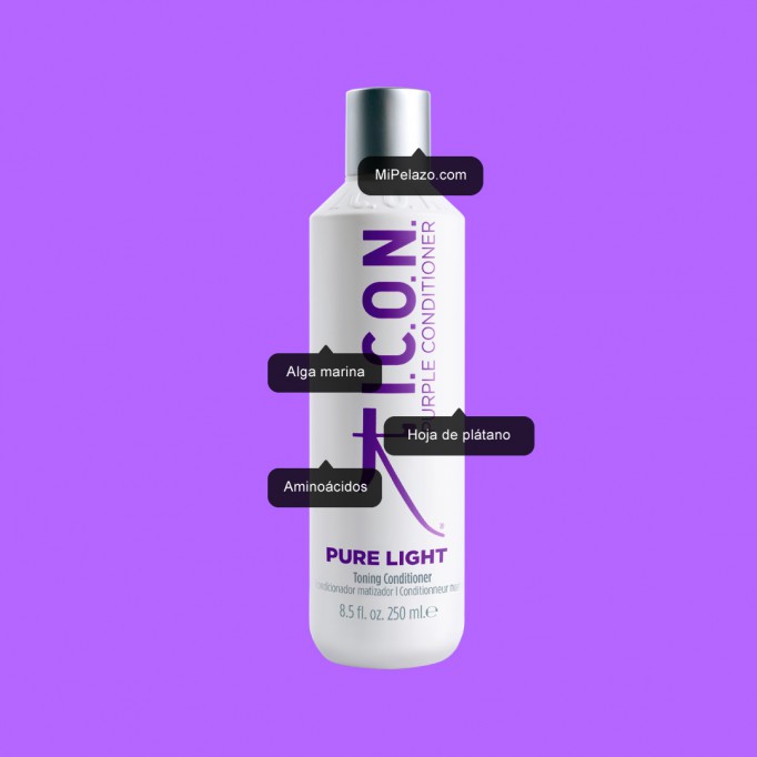 Pack ICON Pure light Champú Lila LITRO y Acondicionador 250ml