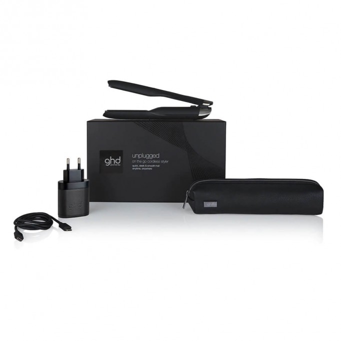 PLANCHA VIAJE GHD UNPLUGGED NEGRA