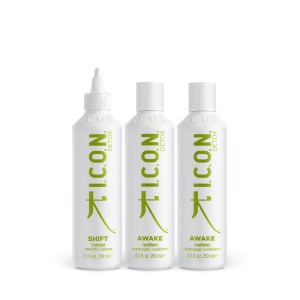 Pack ICON Detox con Champú Energy Acondicionador Awake y Tratamiento Shift ideal para cabello graso