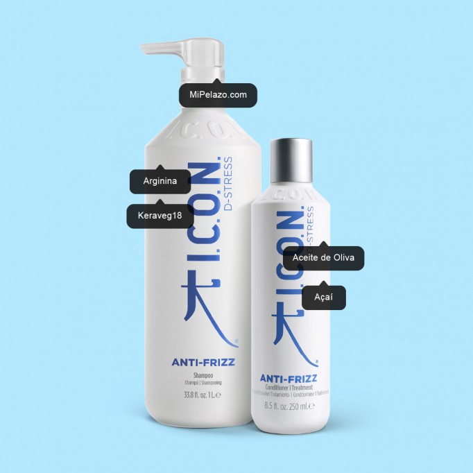 Pack ICON champú litro DRENCH + acondicionador Antifrizz 250ml