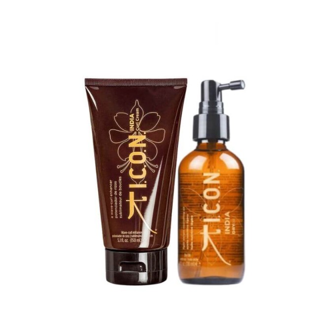 Pack ICON India Crema de Rizos Curl Cream y Dry Oil