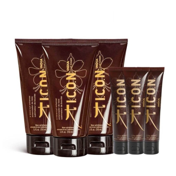 PACK 3 ICON CURL CREAM INDIA CREMA DE RIZOS + 3 curl cream de viaje